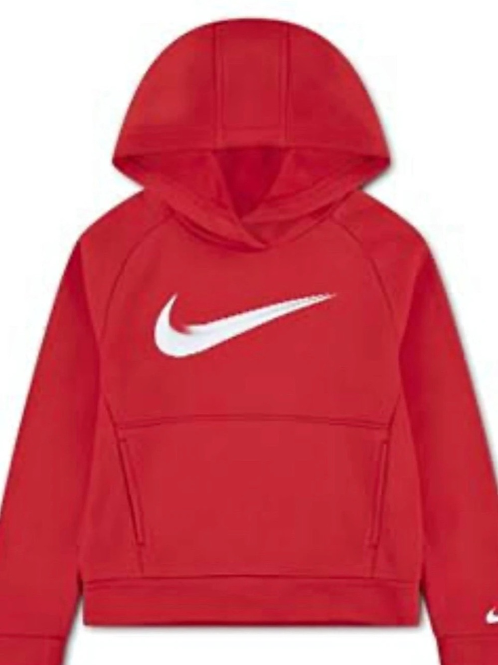 Nike Kids Swoosh Fleece Pullover Hoodie Red - Medium NIB